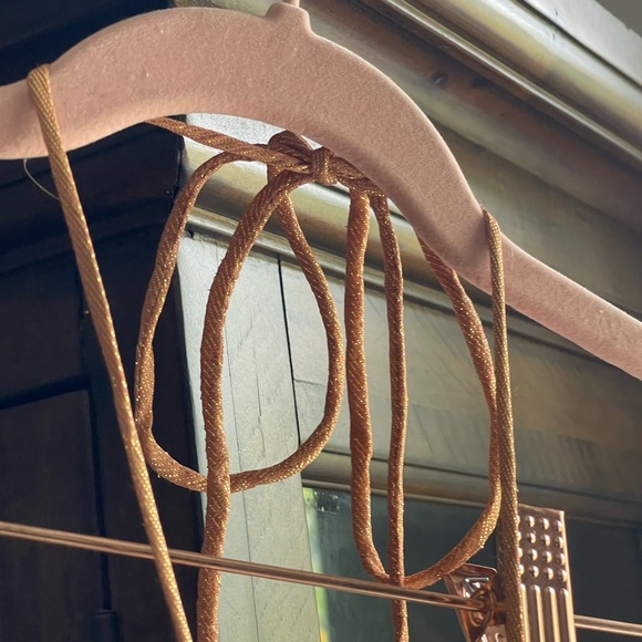 NWT Sundress Sophie Revolve Shiny Metallic Halter Maxi Resort DRESS in SAND Gold - Picture 10 of 14